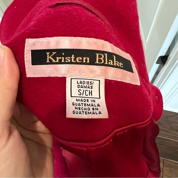 Kristen Blake Red Wool Blend Pea Coat - Picture 8 of 9